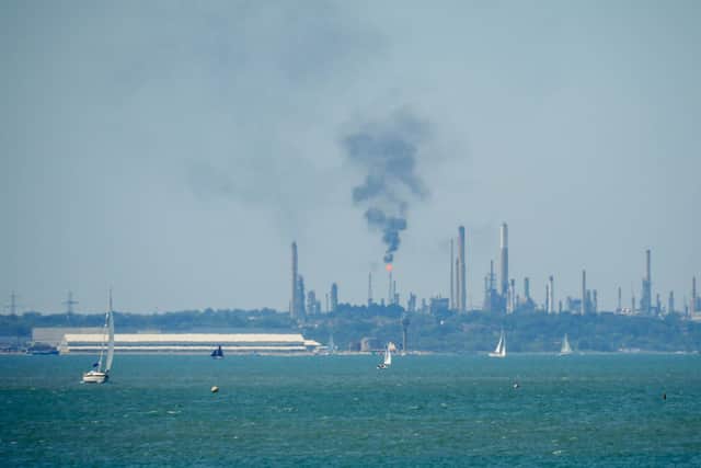 View from Lee-on-the-Solent of Fawley refinery on 24 June 2020.
Picture: Habibur Rahman