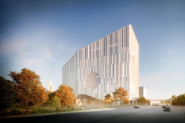 The exterior of the University of Portsmouth's proposed new building Picture: FCBS