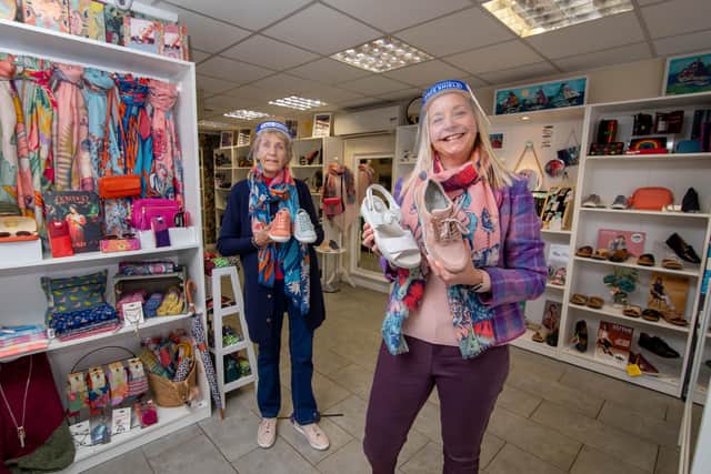 Amanda Kent and her mother Doreen Leacock in her shoe shop on 6 May 2021

Picture: Habibur Rahman