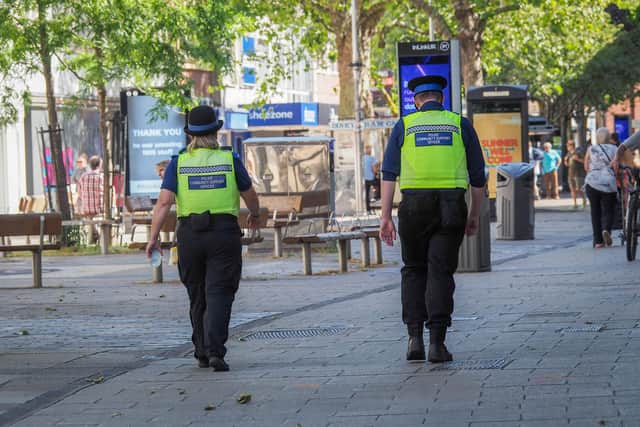 Pictured: Community support officers in Commercial Road, Portsmouth.
Picture: Habibur Rahman