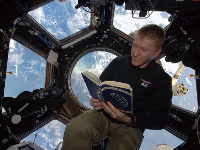 Tim Peake on the International Space Station. His show My Journey To Space is in his hometown at Chichester Festival Theatre on March 4, 2023. Picture by ESA-NASA