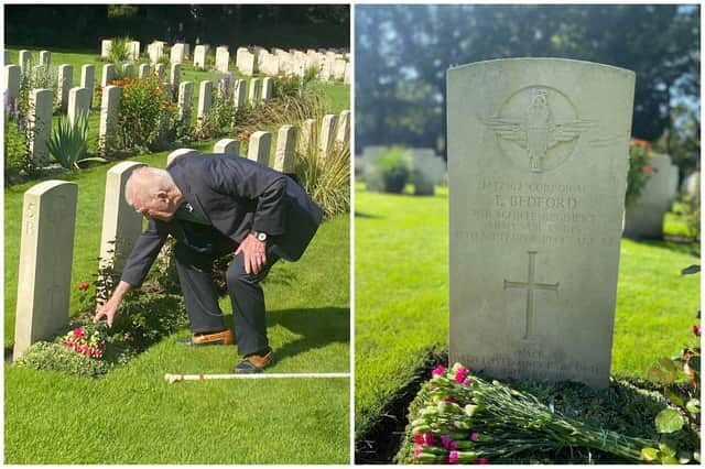 Mr Schuurmans of Osterbeek in The Netherlands has tended the grave of  Corporal Thomas Bedford, who died on September 18, 1944, for 77 years. 
Cpl Bedford died during Operation Market Garden and his grave was one of many adopted by local children as thanks for the efforts to defeat Nazism
Picture: Stefan Meekers