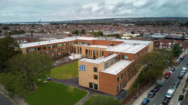 The huge new building features more than 70 classrooms as well as a science, technology, engineering, arts and mathematics centre.