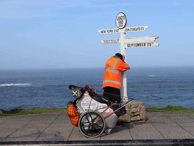 An emotional Lee Wingate reaches Land's End