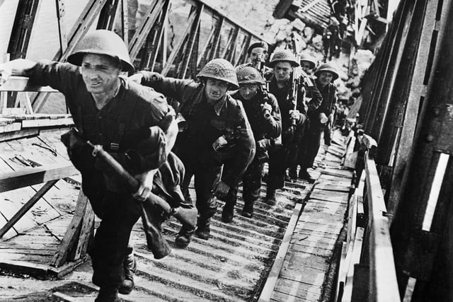 June 1944 showing British soldiers of Allied forces during the Normandy landing operation as part of the Second World War. (Photo credit AFP/Getty Images)