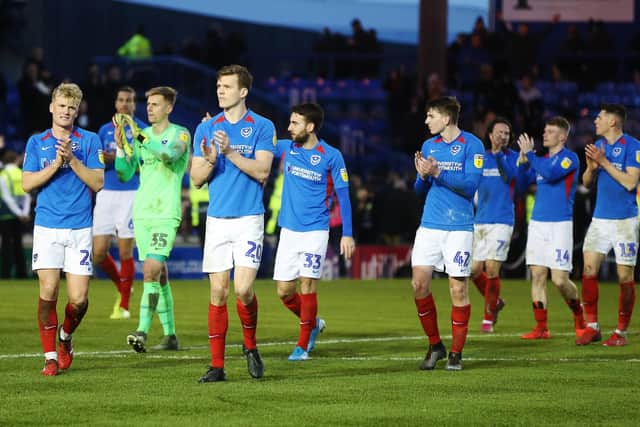 Pompey's players will not be back in training action until the conclusion of forthcoming coronavirus testing. Picture: Joe Pepler
