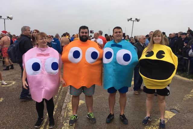 The Gafirs' New Year's Day Swim at Stokes Bay in Gosport in 2020. Picture: Steve Deeks