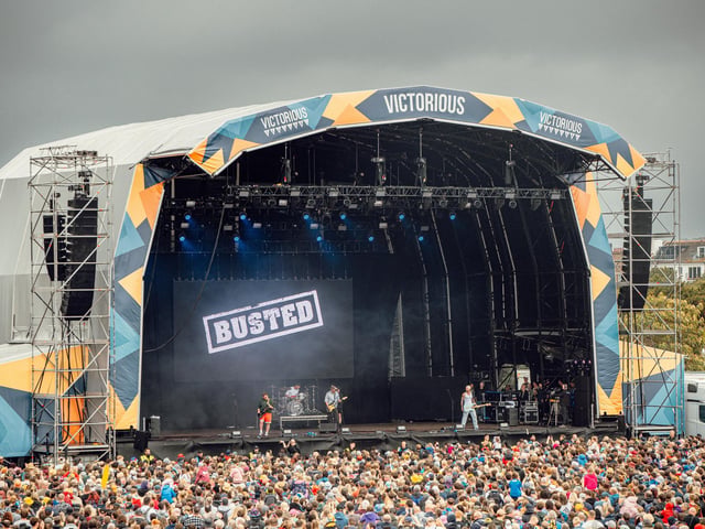 Busted performing on the Castle Stage -. Picture: Victorious Festival/Strong Island