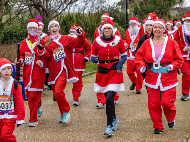 The Santa Fun Run at Southsea Castle