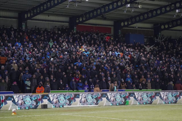 1,569 Pompey fans made the trip to Wycombe - despite the cold conditions.