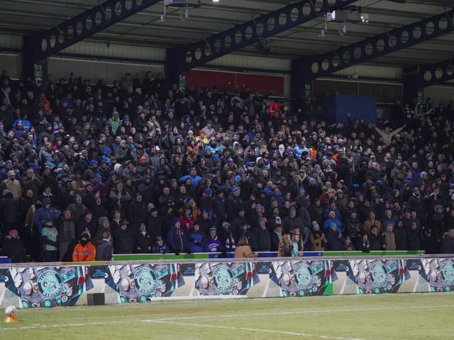 1,569 Pompey fans made the trip to Wycombe - despite the cold conditions.