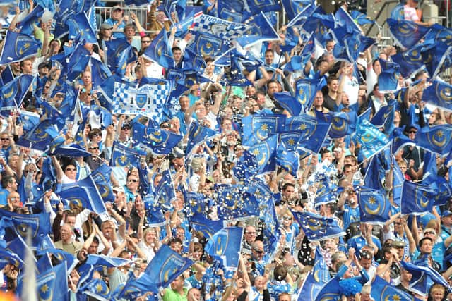 Pompey fans at Wembley