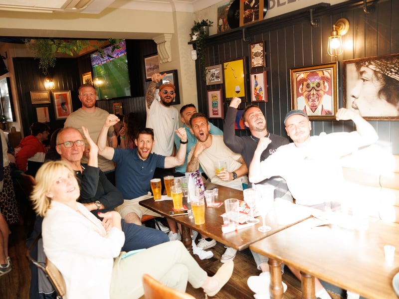 Fans watching England - Switzerland match at the Lord John Russell. Picture: Marcin Jedrysiak
