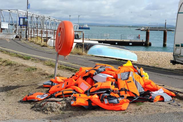 The aftermath at the RNLI in Ferry Road, Eastney, Portsmouth, on Monday, September 7, 2026, after hundreds of protestors descended on Portsmouth vowing to prevent 140 migrants who arrived in a small boat stepping onto dry land.
Picture: Sarah Standing (070926-931)