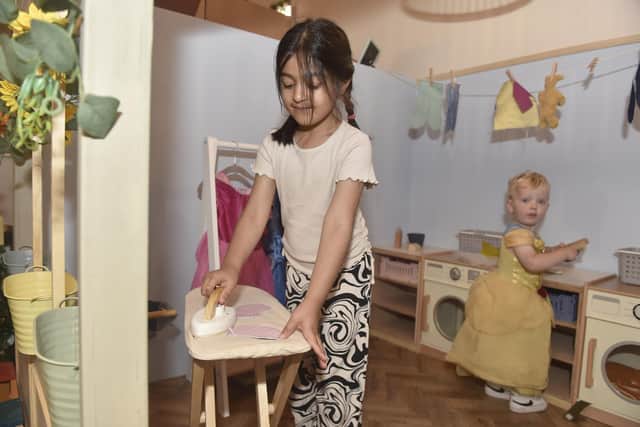 Alayna Amer, 6, from Baffins and Arthur Wilson, 2, from Waterlooville. Picture: Sarah Standing