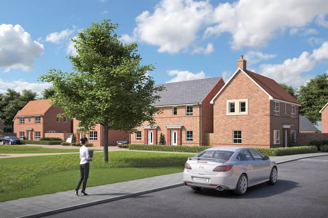Barratt Homes' visualisation of how homes off Sinah Lane, Hayling Island could look