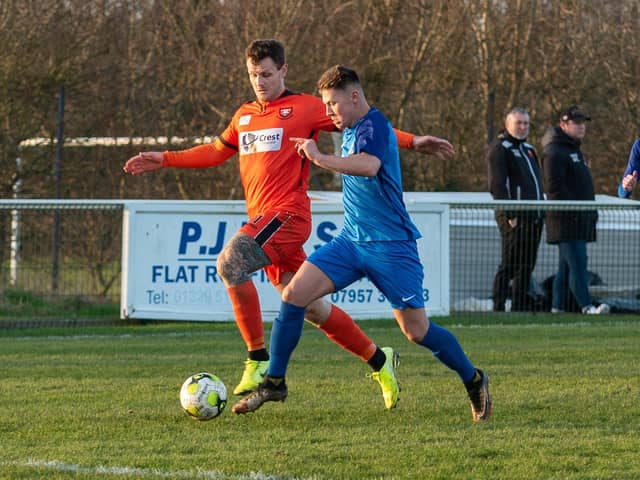 Tommy Scutt, right, in action for Baffins Milton against Portchester earlier this year. Picture: Vernon Nash