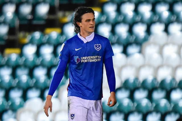 Rasmus Nicolaisen was replaced by the impressive Jack Whatmough at half-time in the 2-2 draw at Plymouth. Picture: Graham Hunt/ProSportsImages
