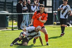 Harry Beckley made his AFC Portchester debut as a sub in Saturday's 6-0 Wessex League win at Alresford. Picture by Daniel Haswell.