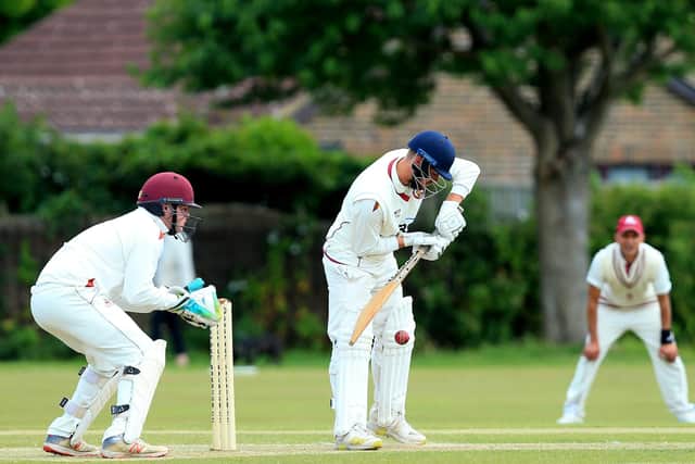 Gosport's Jacob Harris top scored for his side against Portsmouth & Southsea with an unbeaten 40.
Picture: Chris Moorhouse