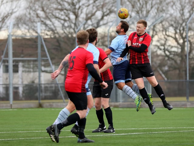 Horndean Utd v Portchester Rovers, Mid-Solent League. Picture: Chris Moorhouse (jpns 250223-42)