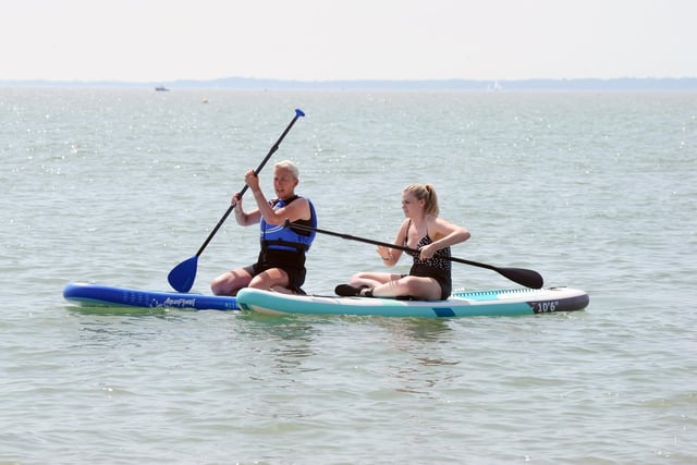 Many people enjoyed the hot weather on Lee-on-the-Solent seafront.

Picture:  (170622-6904)