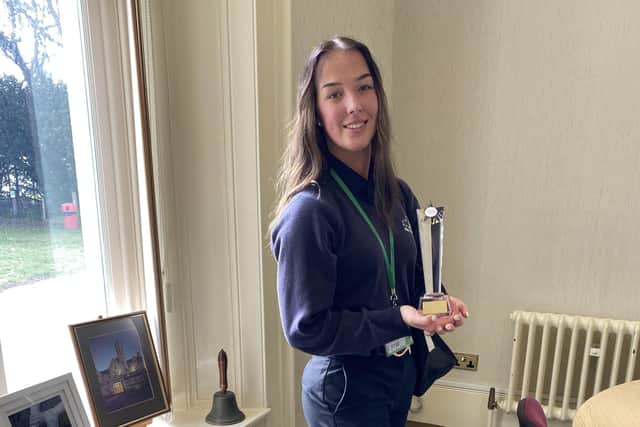Bay House pupill, Molly Fancey, who who received the CEO Award.