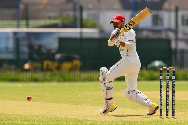 Karthik Muthuraman batting for Kerala 2nds against Portsmouth & Southsea 3rds. Picture: Keith Woodland (270521-180)