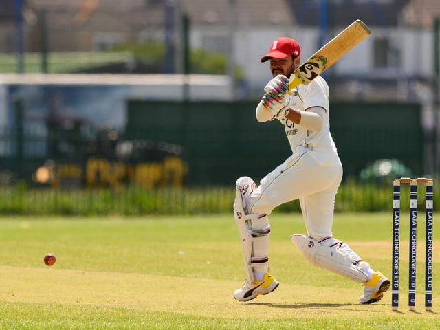 Karthik Muthuraman batting for Kerala 2nds against Portsmouth & Southsea 3rds. Picture: Keith Woodland (270521-180)