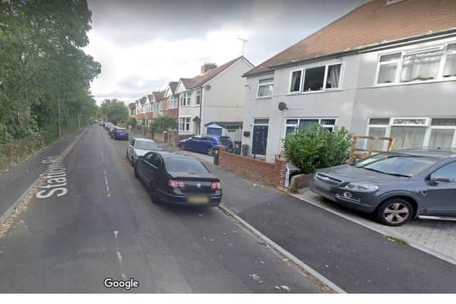 Station Road, Gosport, where the woman was bundled into a van by a man she did not know before being assaulted in woodland.