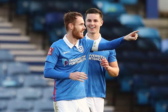 Tom Naylor celebrates his strike against King's Lynn. Picture: Naomi Baker/Getty Images
