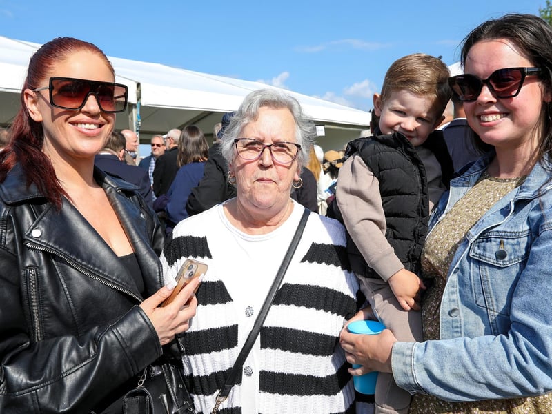 From left: Michelle Fletcher, Susan Hadley and Shannon Hadley with Winter, 2.Picture: Chris  Moorhouse (050624-023)