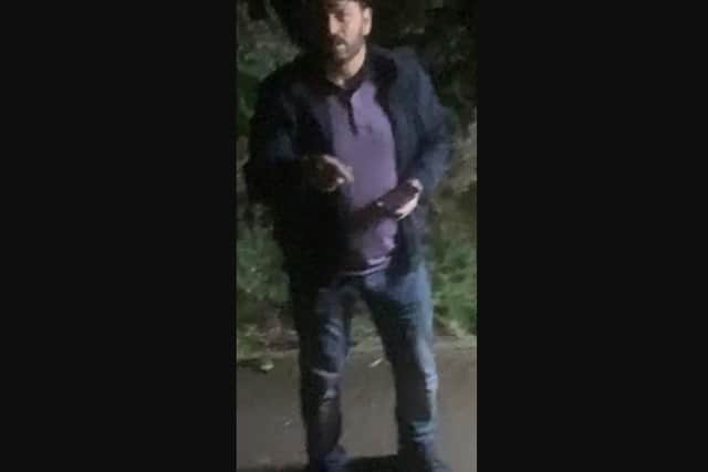 Police have released this image of a man, seen in the area at the time of the assault, who officers would like to speak to in connection with this incident.