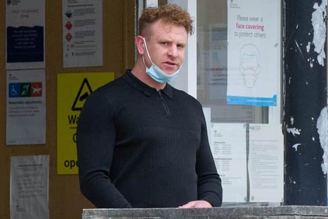 Ashley Twells outside Portsmouth Magistrate s court on April 7, 2021 Picture: JPIMedia