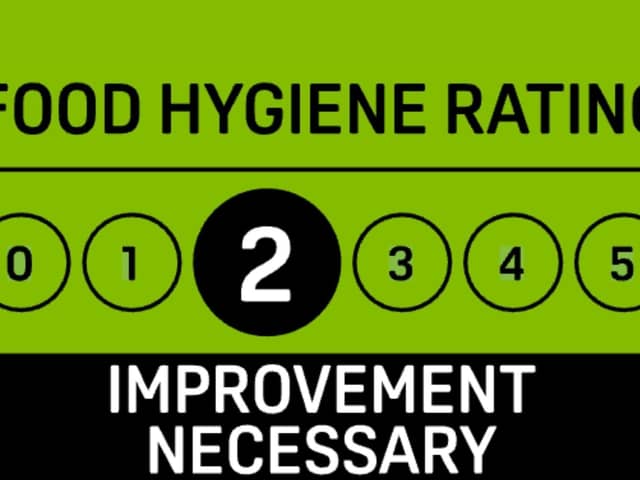 Crofton Lodge, Crofton Lane, Fareham, received a food hygiene rating of two following an inspection on August 4.