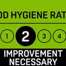 Crofton Lodge, Crofton Lane, Fareham, received a food hygiene rating of two following an inspection on August 4.