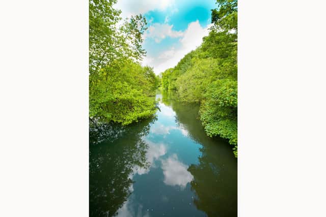 The flows on the River Test are falling due to the hot weather.