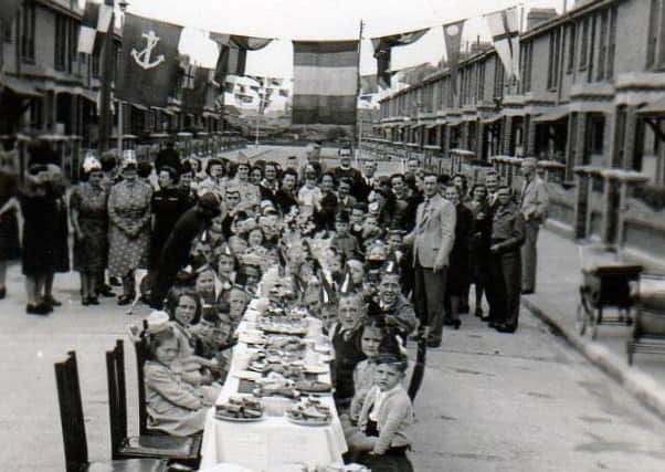 A street party on VE Day in 1945 in Shelford Road, Milton. Credit: David Warren-Holland