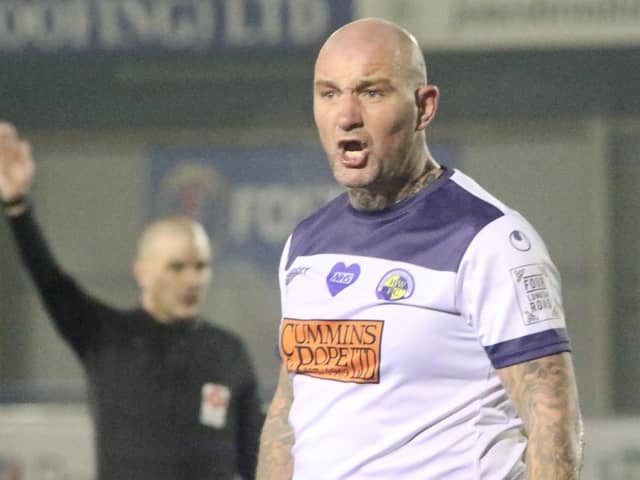 Danny Kedwell cuts a frustrated figure in the defeat to Hemel Hempstead. Picture: Dave Haines