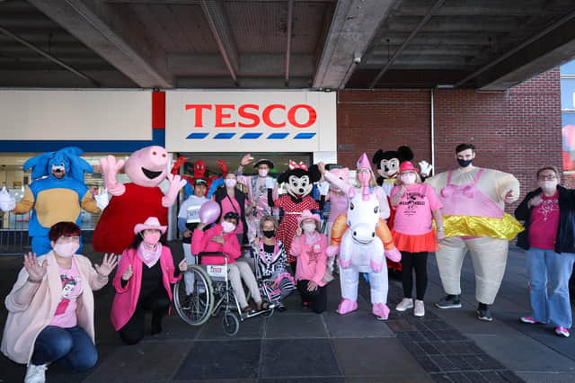Staff at Tesco, Crasswell St, Portsmouth.
Picture: Chris Moorhouse (jpns 240421-05)