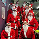 SANTAS HELPERS: The HWB Chartered Accountants team which took on the Santa Slide, clockwise from bottom left, Jasmine Cooper, Richard Knight, Matt Cooper, Harry Sherwood, Tom Young, Michaela Johns, James Flood, Daicy Cooper and Emma Kemp