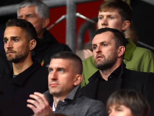 Nathan Jones, right, was at St Mary's on Wednesday night for Southampton's Carabao Cup win against Sheffield Wednesday.     Picture: Mike Hewitt/Getty Images