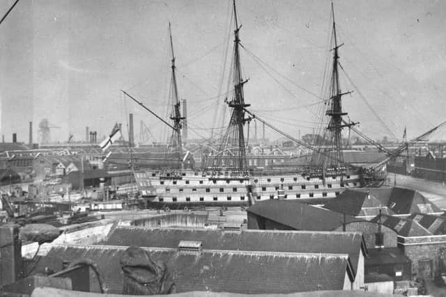 HMS Victory in Portsmouth in 1928
Picture: National Museum of the Royal Navy