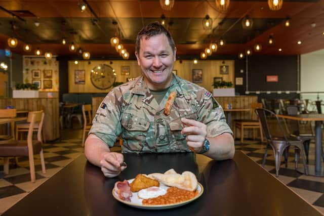 Serving Armed Forces personnel  and veterans can tuck into a free breakfast this Sunday.