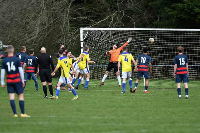 Paulsgrove equalise against Denmead. Picture: Neil Marshall