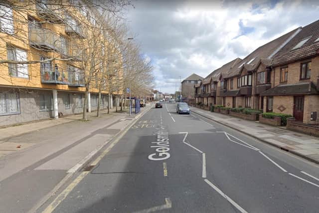 Two pedestrians were hit by the Peugeot 208 in Goldsmith Avenue. Picture: Google Street View.