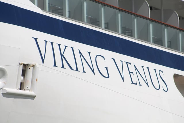 Viking Venus in Portsmouth on April 16 after sailing to Portsmouth International Port.