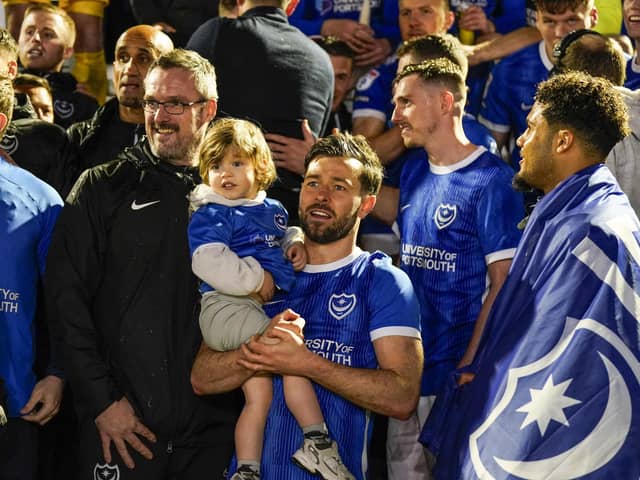 Joe Rafferty after the 3-2 success over Barnsley which clinched promotion - and the League One title. Picture: Jason Brown/ProSportsImages