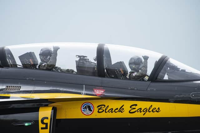 The Republic of Korea Air force, RoKAF Black Eagles display team and support team arrive at MoD Boscombe Down with their KAI T-50 jets, to be assembled, flight tested and flown in anticipation of their summer airshow circuit, which includes RIAT and Farnborough International airshows.
