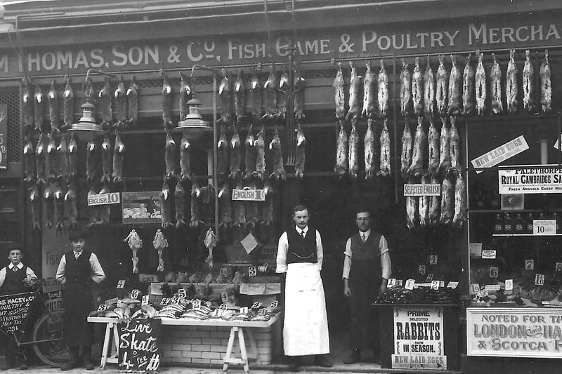 Located at 4-6 Fratton Road, Landport, we see fish and poultry merchant Thomas Macey & Co. Picture: Barry Cox collection